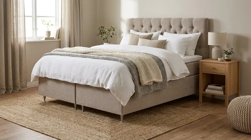 Joluma Sengepakke Fast - (+Flere valg) 160x200 cm Beige - Møbler - Senger - Kontinentalsenger