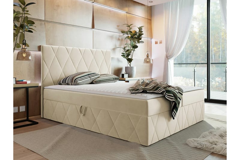 Kintore Kontinentalseng 160x200 cm - Beige - Møbler - Senger - Kontinentalsenger