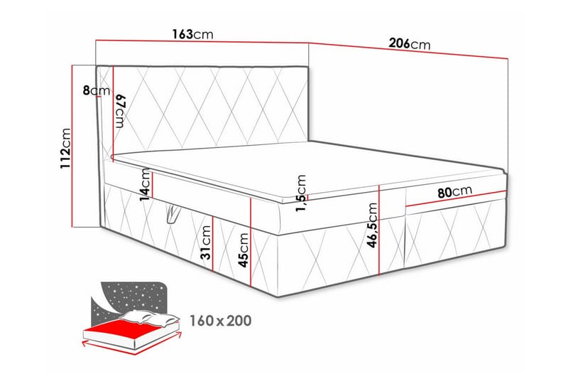 Kintore Kontinentalseng 160x200 cm - Lysegrønn/Grønn/Mynte - Møbler - Senger - Kontinentalsenger