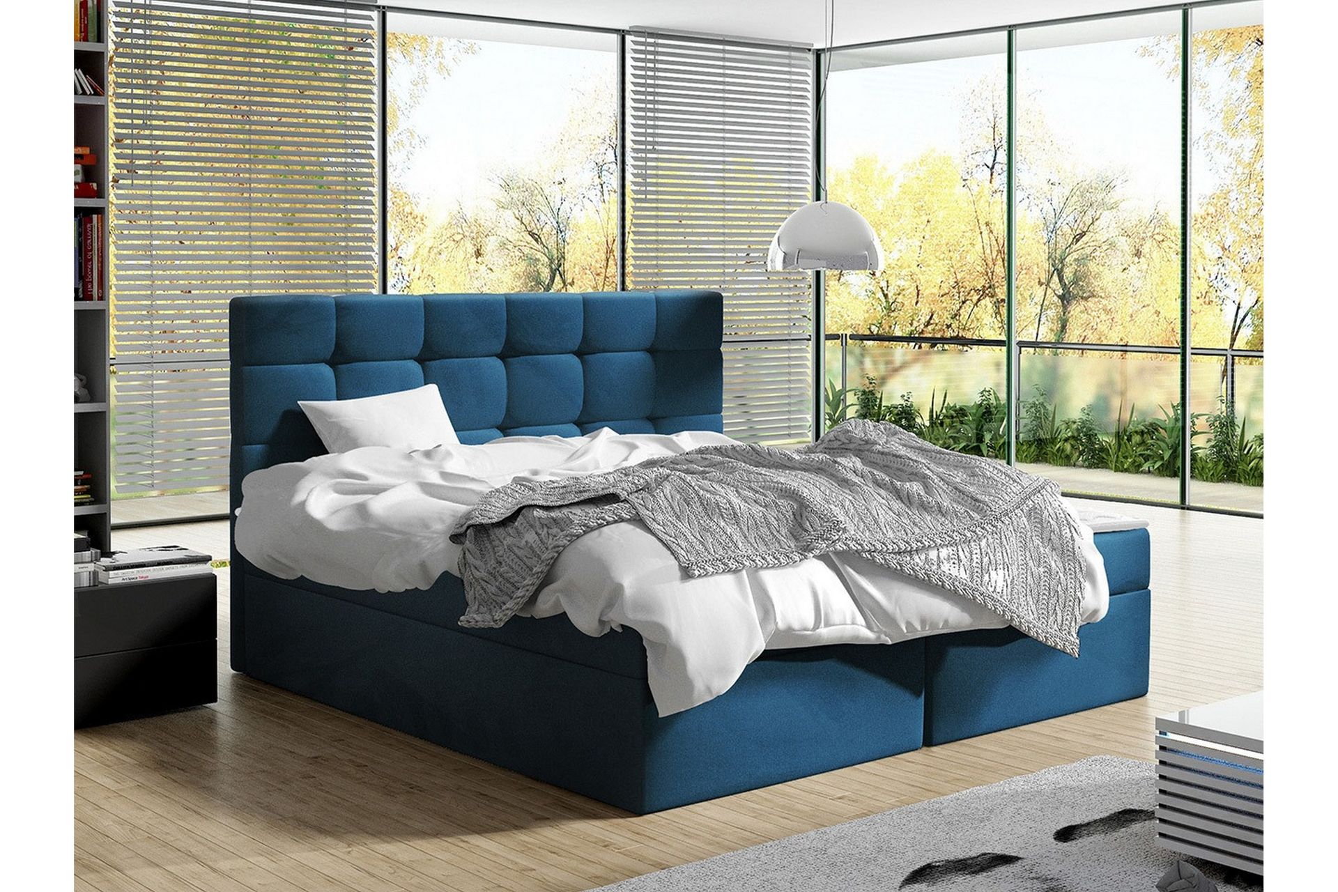 Kintore Kontinentalseng 160x200 cm - Mørkeblå - Møbler - Senger - Kontinentalsenger