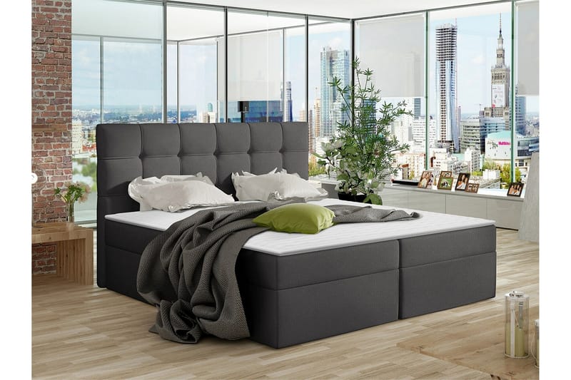 Kintore Kontinentalseng 160x200 cm - Mørkegrå - Møbler - Senger - Kontinentalsenger