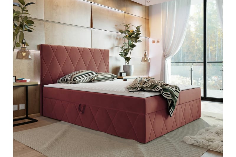 Kintore Kontinentalseng 160x200 cm - Rosa - Møbler - Senger - Kontinentalsenger