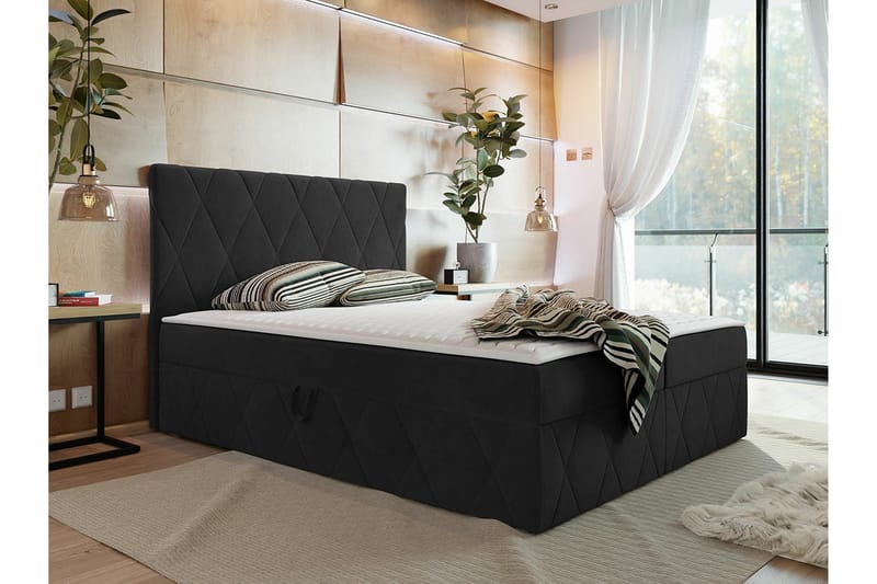 Kintore Kontinentalseng 160x200 cm - Svart - Møbler - Senger - Kontinentalsenger