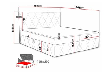 Kintore Kontinentalseng 160x200 cm - Møbler - Senger - Kontinentalsenger