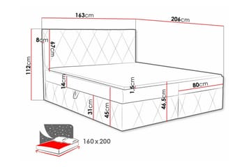 Kintore Kontinentalseng 160x200 cm - Møbler - Senger - Kontinentalsenger