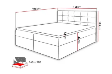 Kintore Kontinentalseng 160x200 cm - Møbler - Senger - Kontinentalsenger