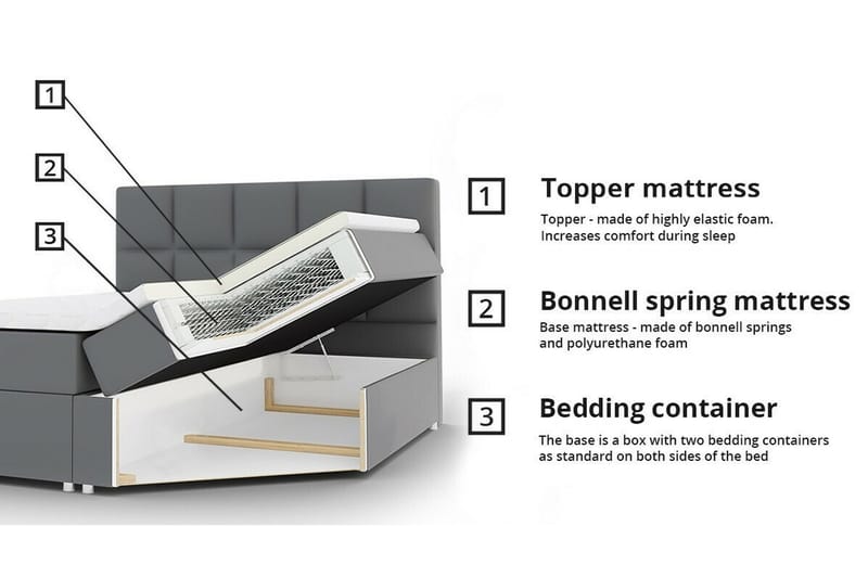 Kintore Kontinentalseng 180x200 cm - Beige - Møbler - Senger - Kontinentalsenger