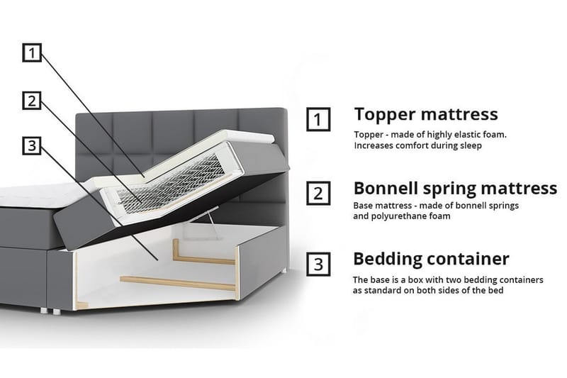 Kintore Kontinentalseng 180x200 cm - Beige - Møbler - Senger - Kontinentalsenger