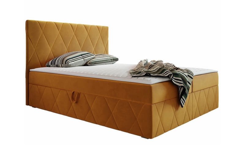 Kintore Kontinentalseng 180x200 cm - Gul - Møbler - Senger - Kontinentalsenger