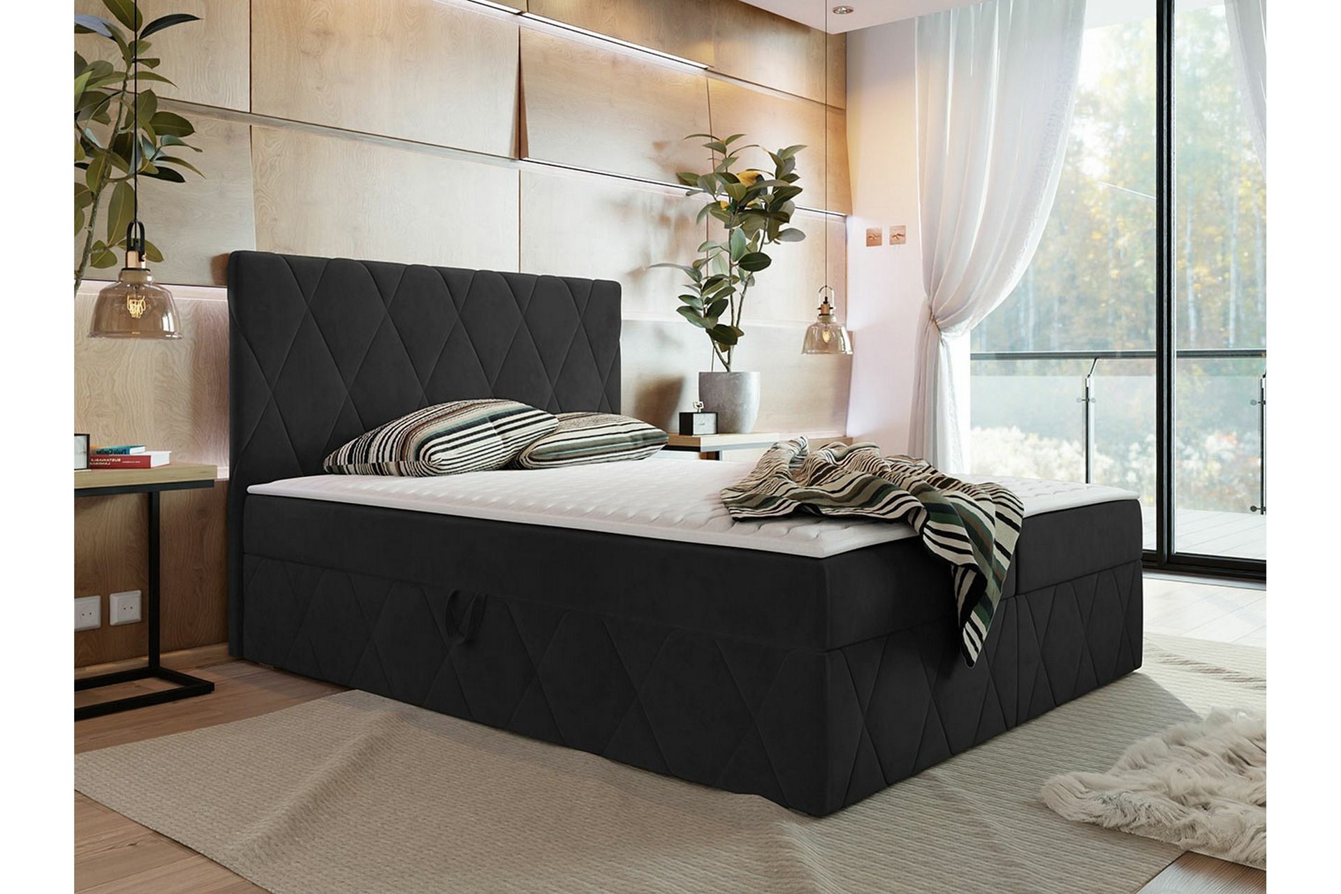 Kintore Kontinentalseng 180x200 cm - Svart - Møbler - Senger - Kontinentalsenger