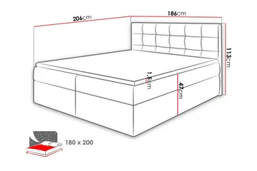 Kintore Kontinentalseng 180x200 cm - Møbler - Senger - Kontinentalsenger