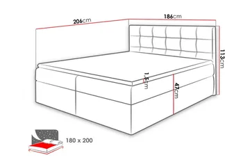 Kintore Kontinentalseng 180x200 cm - Møbler - Senger - Kontinentalsenger
