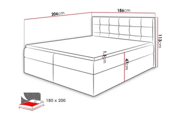 Kintore Kontinentalseng 180x200 cm - Møbler - Senger - Kontinentalsenger