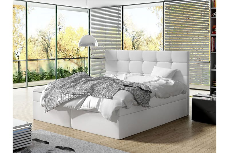 Kleiv Kontinentalseng 140x200 cm - Hvit - Møbler - Senger - Kontinentalsenger