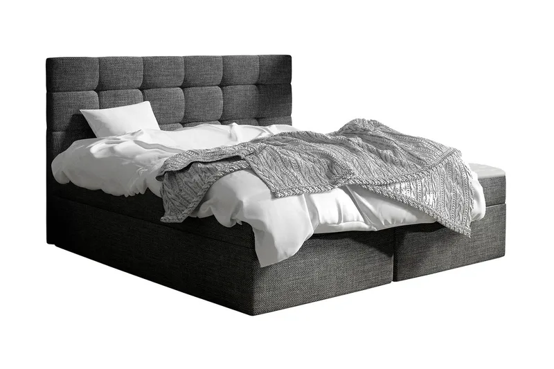 Kleiv Kontinentalseng 140x200 cm - Mørkegrå - Møbler - Senger - Kontinentalsenger