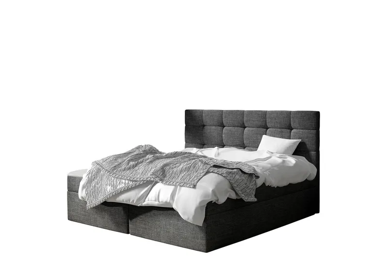 Kleiv Kontinentalseng 160x200 cm - Mørkegrå - Møbler - Senger - Kontinentalsenger