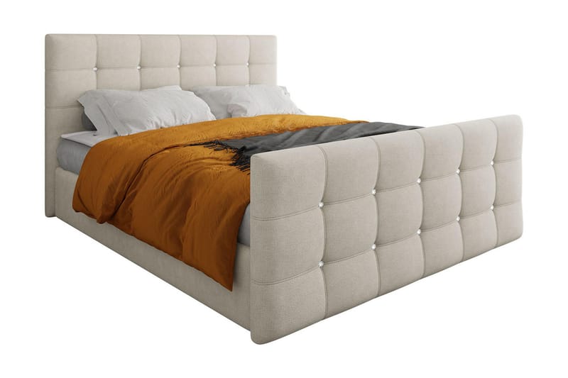 Kleos Kontinentalseng 180x200 cm med Sengegavl, Beige