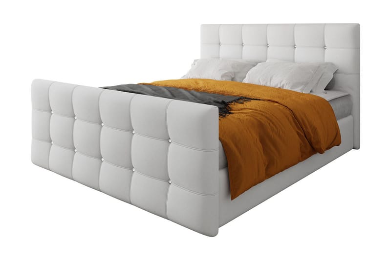 Kleos Kontinentalseng 180x200 cm med Sengegavl, Hvit