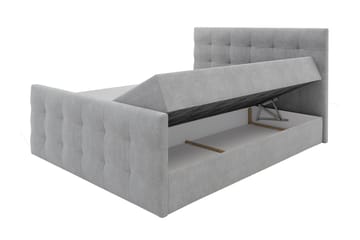 Kleos Kontinentalseng 180x200 cm med Sengegavl - Lysegrå - Møbler - Senger - Kontinentalsenger