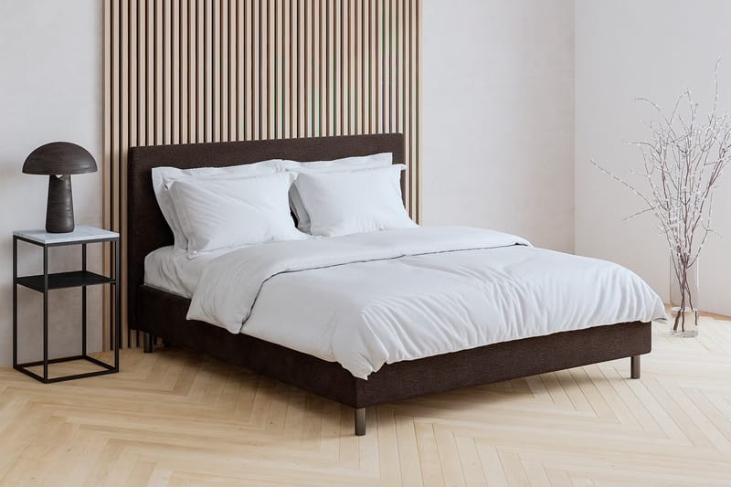 Komplett sängpaket Divine sänggavel 140 cm 140x200 Beige - Møbler - Senger - Kontinentalsenger