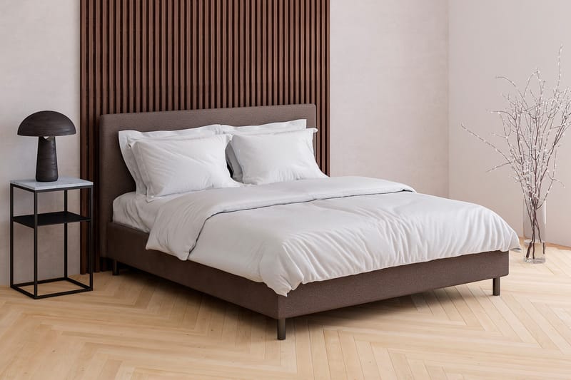 Komplett sängpaket Divine sänggavel 160 cm 160x200 Beige - Møbler - Senger - Kontinentalsenger