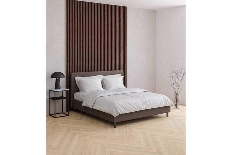 Komplett sängpaket Divine sänggavel 160 cm 160x200 Beige - Møbler - Senger - Kontinentalsenger