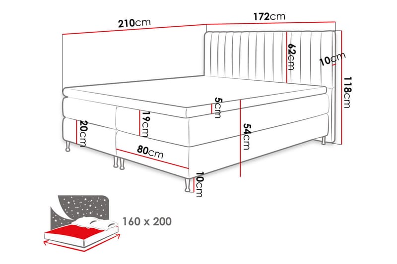 Kontinentalseng 118x210 cm - Kontinentalsenger