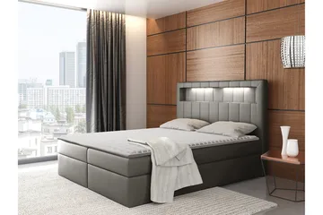 Kontinentalseng 140x200 - Grå - Møbler - Senger - Kontinentalsenger
