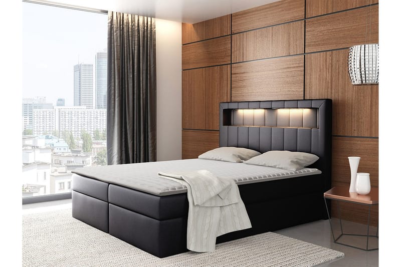 Kontinentalseng 140x200 - Svart - Møbler - Senger - Kontinentalsenger