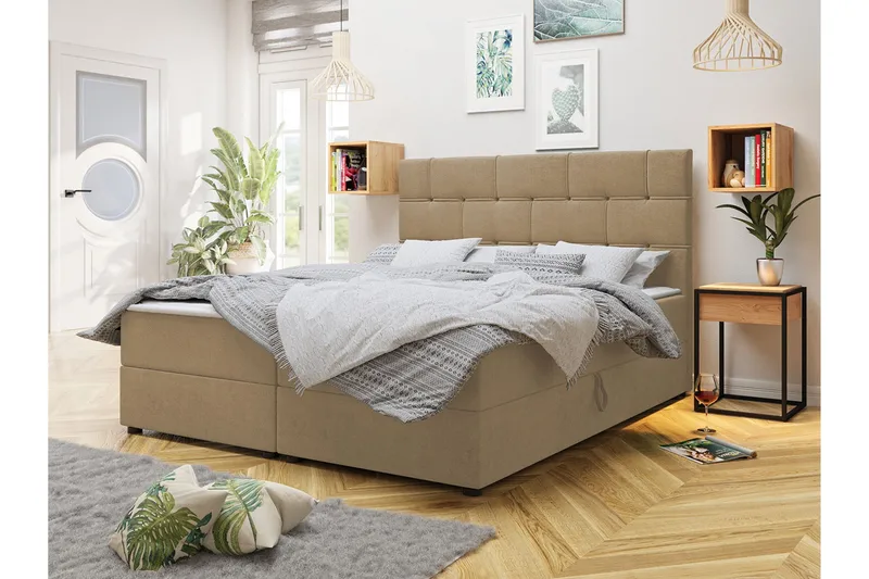 Kontinentalseng 180x200 cm - Beige - Møbler - Senger - Kontinentalsenger