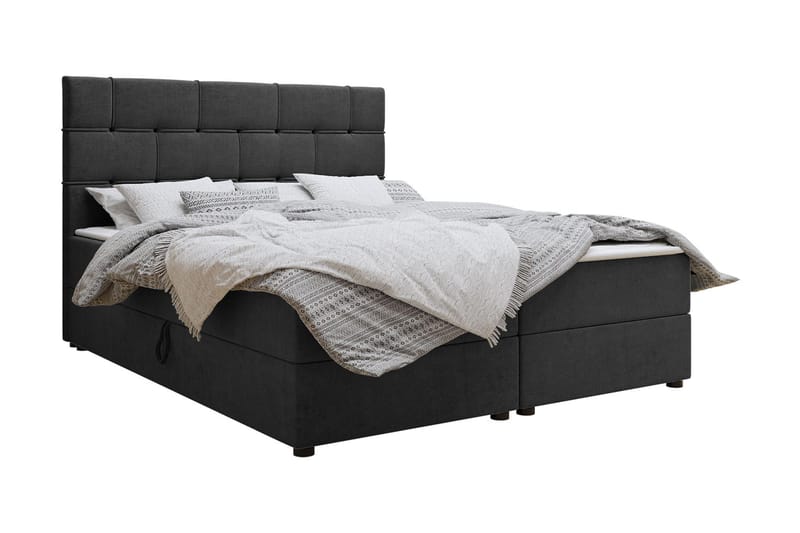 Kontinentalseng 180x200 cm - Mørkegrå - Møbler - Senger - Kontinentalsenger