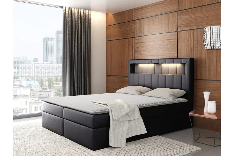 Kontinentalseng 180x200 Svart - Svart - Møbler - Senger - Kontinentalsenger