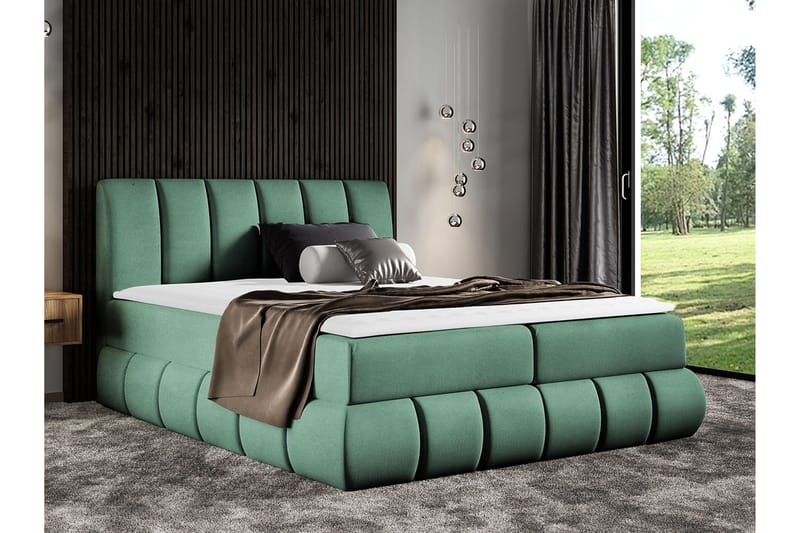 Kontinentalseng 184x218 cm Turkis - Turkis - Møbler - Senger - Kontinentalsenger