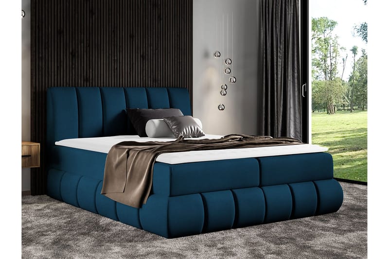 Kontinentalseng 204x218 cm Blå Blå - Blå - Møbler - Senger - Kontinentalsenger