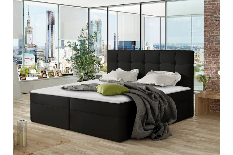 Kontinentalseng NELE 140x200 M - Svart - Møbler - Senger - Kontinentalsenger