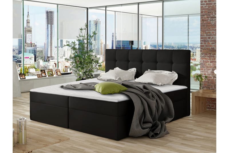 Kontinentalseng NELE 140x200 M - Svart - Møbler - Senger - Kontinentalsenger
