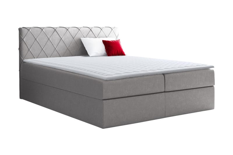 Korshavn Kontinentalseng 120x200 - Grå - Møbler - Senger - Kontinentalsenger