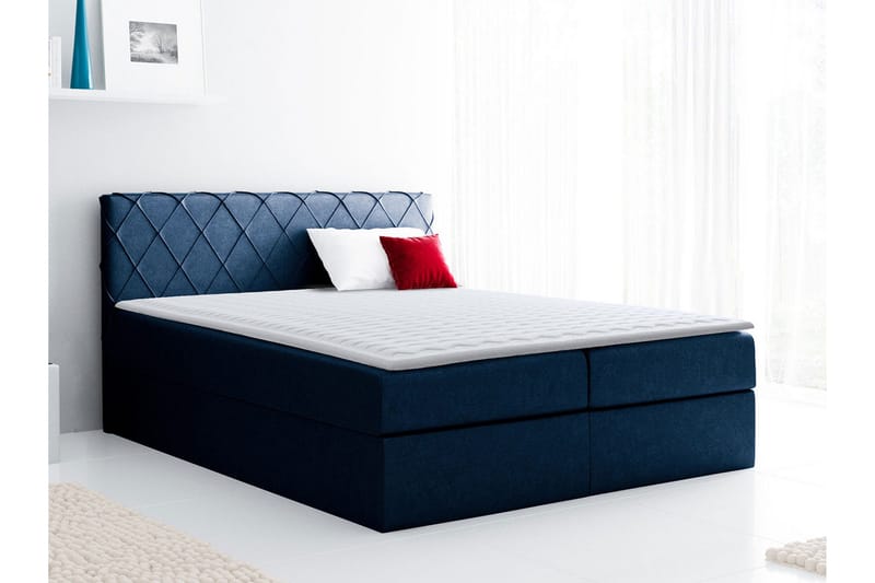 Korshavn Kontinentalseng 140x200 - Blå - Møbler - Senger - Kontinentalsenger
