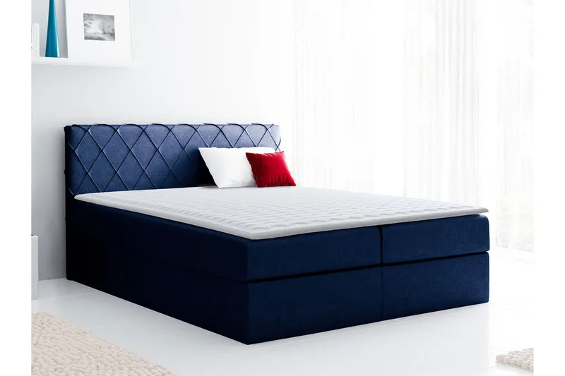 Korshavn Kontinentalseng 180x200 - Blå - Møbler - Senger - Kontinentalsenger