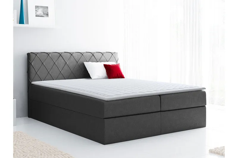 Korshavn Kontinentalseng 180x200 - Grå - Møbler - Senger - Kontinentalsenger