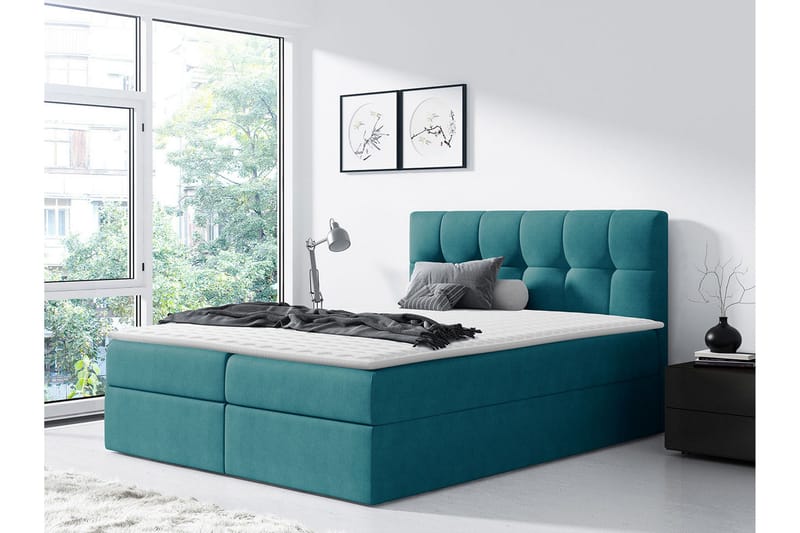 Kramvik kontinentalseng 160x200 - Grønn - Møbler - Senger - Kontinentalsenger