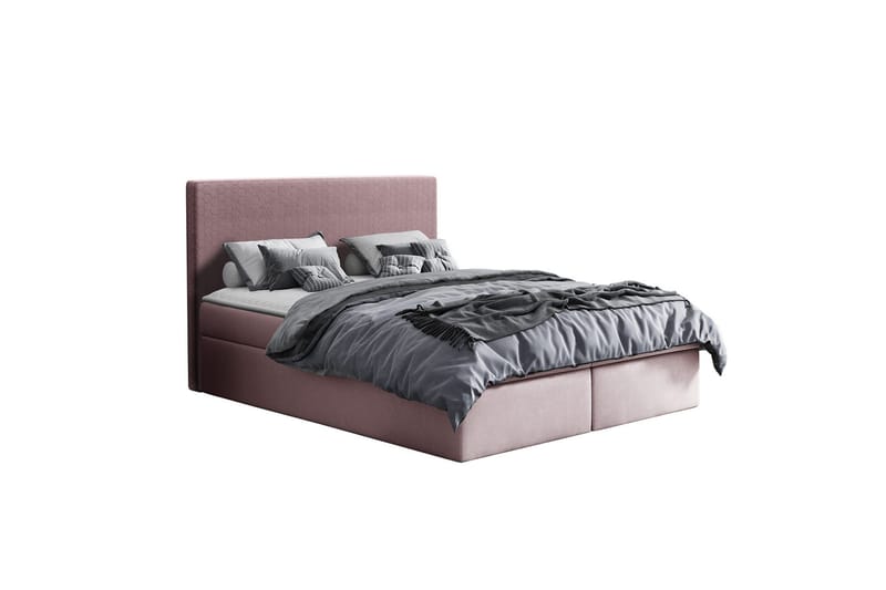 Laargard Kontinentalseng med Oppbevaring 200x200 - Rosa - Møbler - Senger - Kontinentalsenger