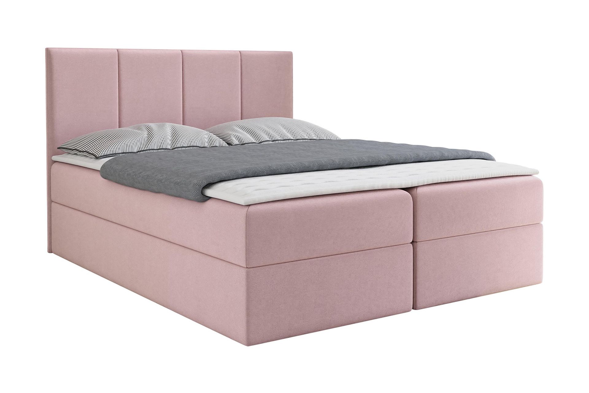 Laggano Kontinentalseng 140x200 cm + Overmadrass - Rosa - Møbler - Senger - Kontinentalsenger