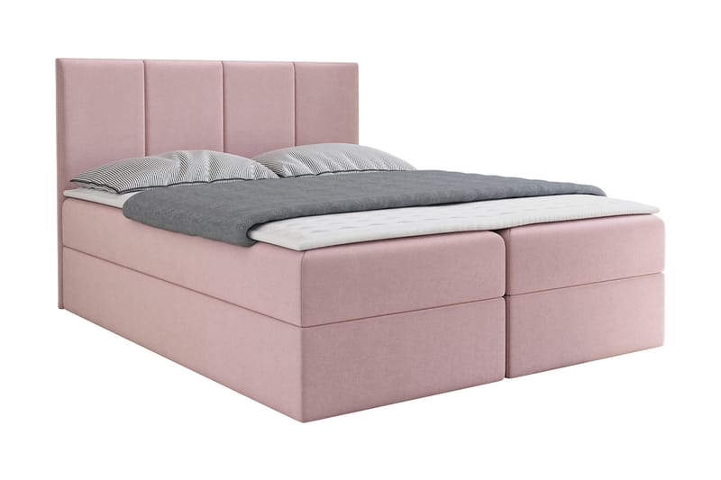 Laggano Kontinentalseng 160x200 cm + Overmadrass - Rosa - Møbler - Senger - Kontinentalsenger