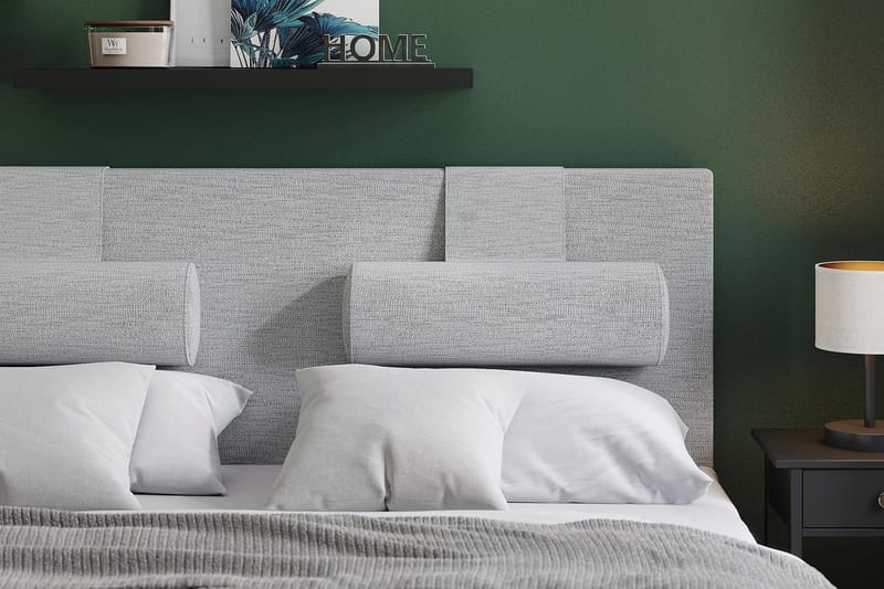 Layla Kontinentalseng 180 cm Uten Sengegavl - Lysegrå - Møbler - Senger - Kontinentalsenger