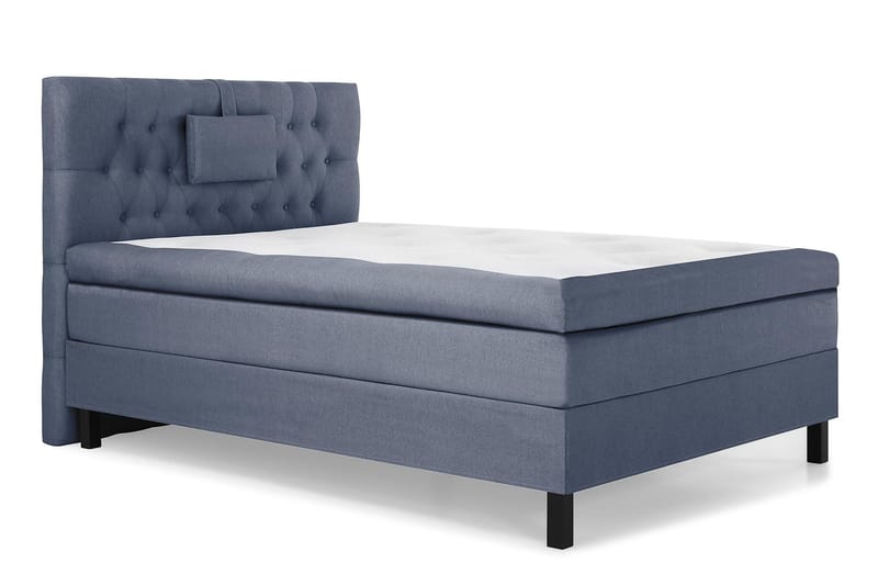 Lucky Komplett Sengepakke 120x200 Lateks Diamant Sengegavl - Nakkepute Liten Mørkeblå - Møbler - Senger - Kontinentalsenger