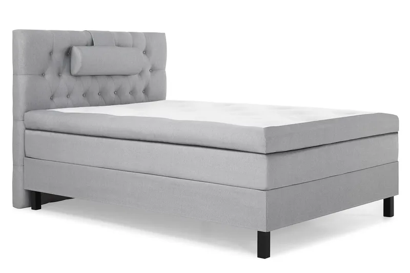 Lucky Komplett Sengepakke 120x200 Lateks Diamant Sengegavl - Nakkepute Stor Mellangrå - Møbler - Senger - Kontinentalsenger