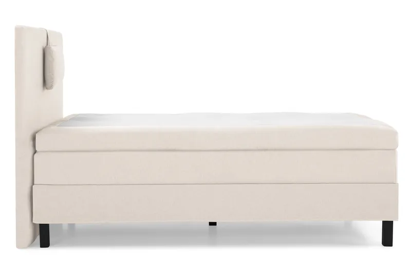 Lucky Komplett Sengepakke 120x200 Lateks Glatt Sengegavl - Nakkepute Liten Beige - Møbler - Senger - Kontinentalsenger