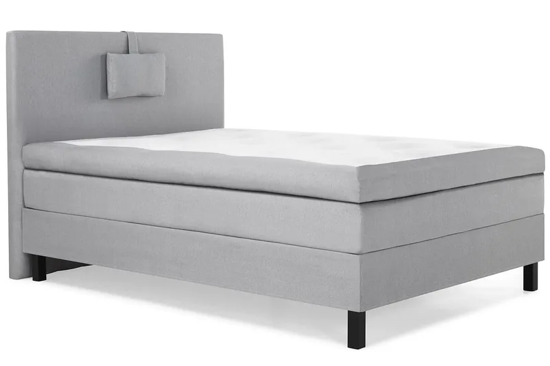 Lucky Komplett Sengepakke 120x200 Lateks Glatt Sengegavl - Nakkepute Liten Mellomgrå - Møbler - Senger - Kontinentalsenger