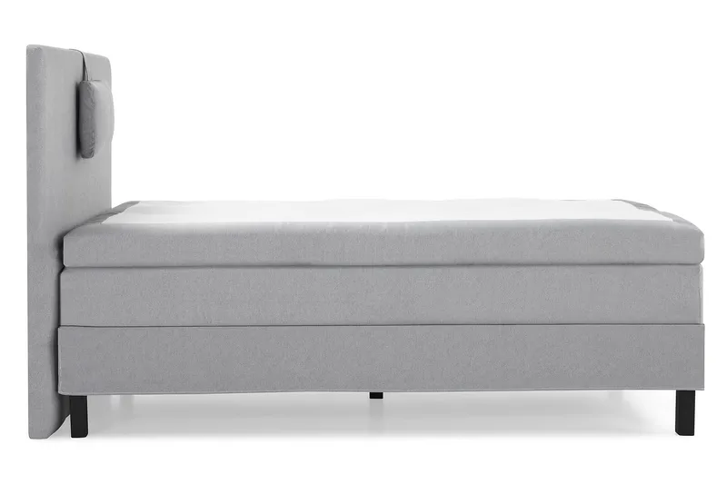 Lucky Komplett Sengepakke 120x200 Lateks Glatt Sengegavl - Nakkepute Liten Mellomgrå - Møbler - Senger - Kontinentalsenger